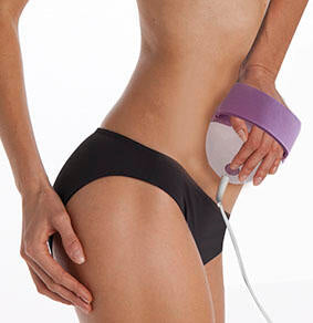 Masajeador anticelulitis 4 en 1 con rodillos, succión, vibración e intensidad regulable.